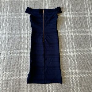 Ted Baker Navy Inan Bardot Body-Con Dress